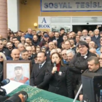 DISK National Center President Arzu Cerkezoglu addresses the crowds.