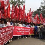 Indian unions take part in the 10 March All India protest action
