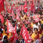 Indian unions take part in the 10 March All India protest action