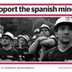 A poster from the global campaign to support the miners