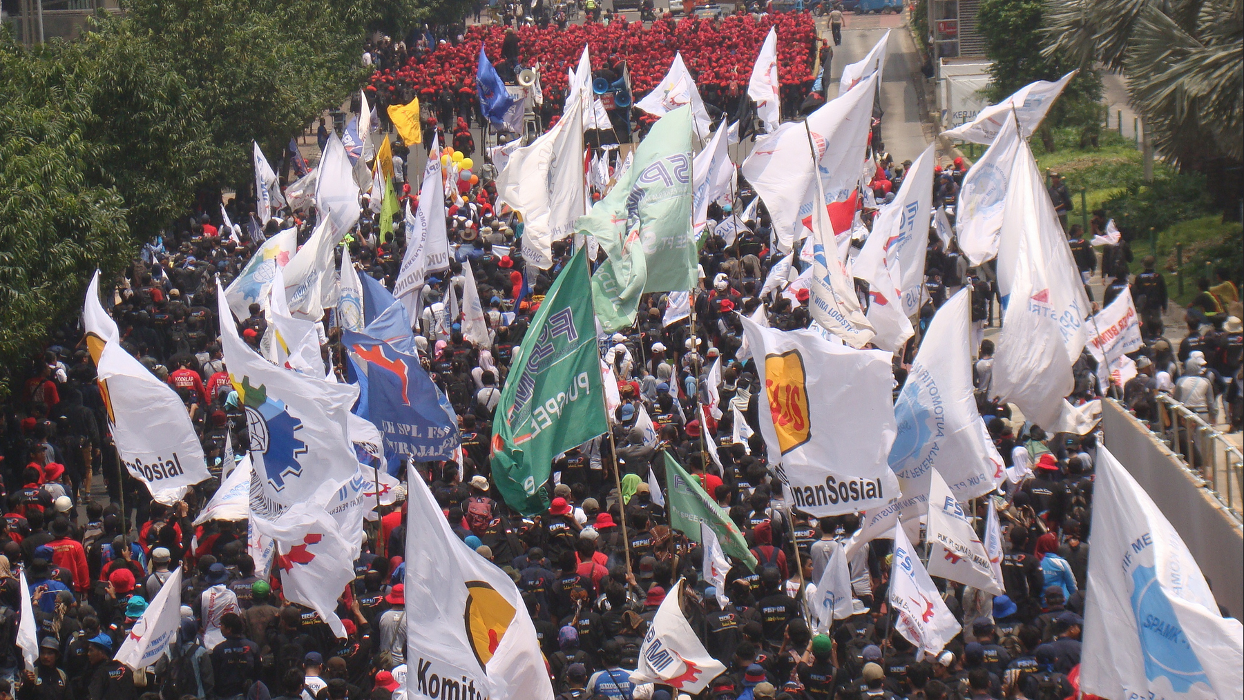 Manifestation massive à Jakarta, février 2014